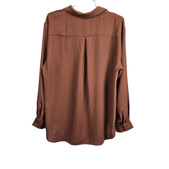 💥Pleione Long Sleeve Button Up Brown Shirt - Picture 8 of 9